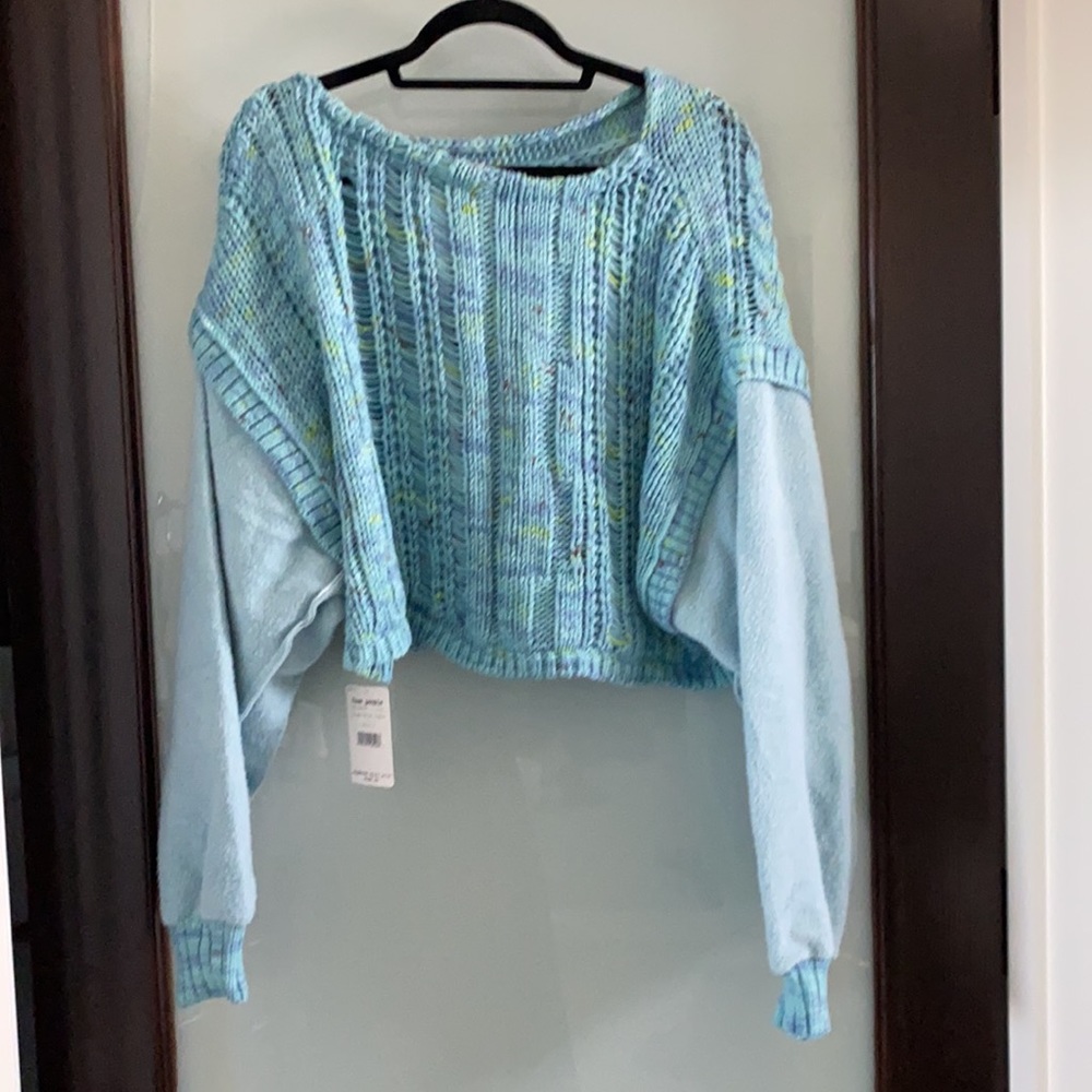 Free People crop knit sweater